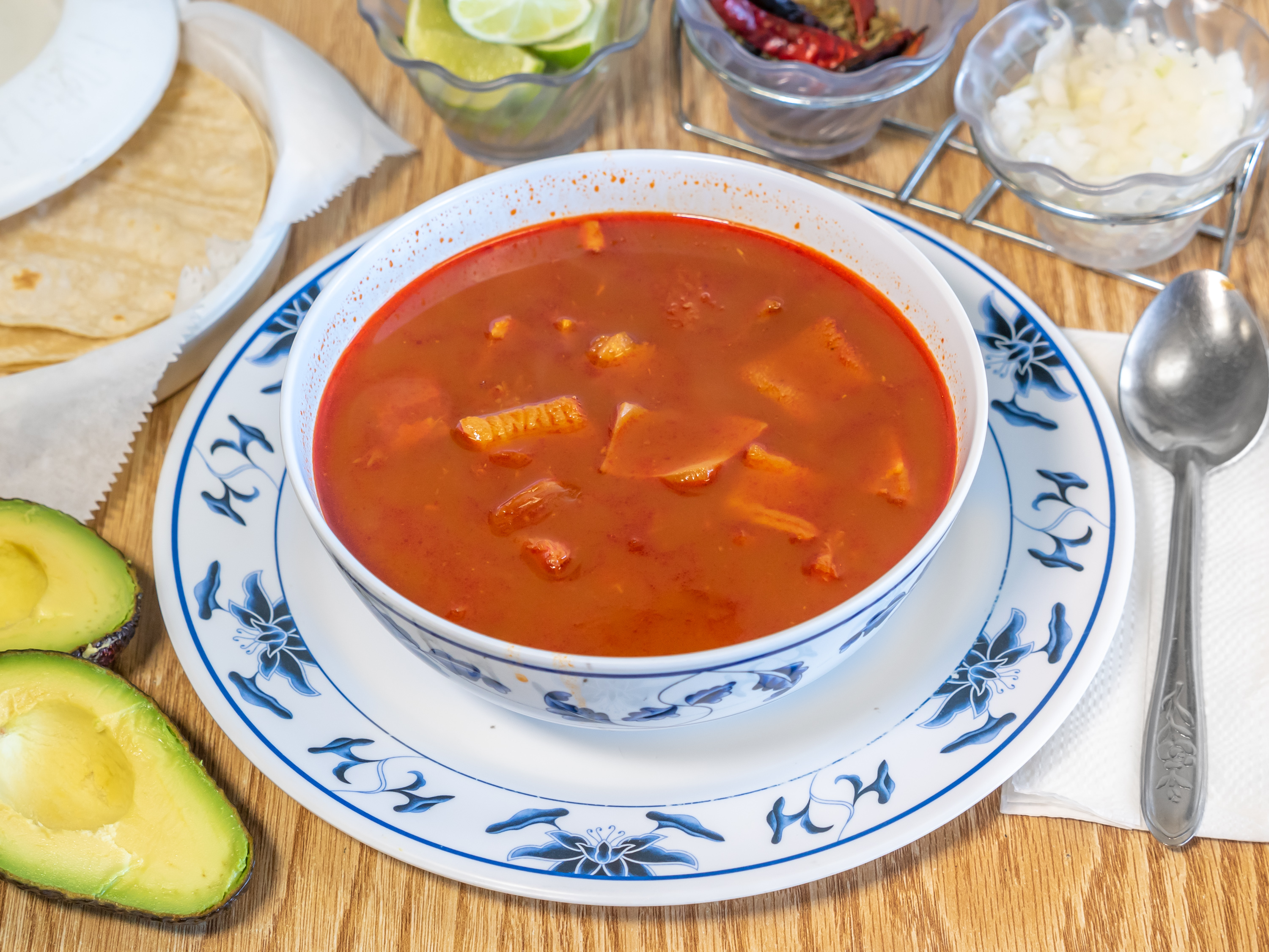 Menudo traditional tripe stew