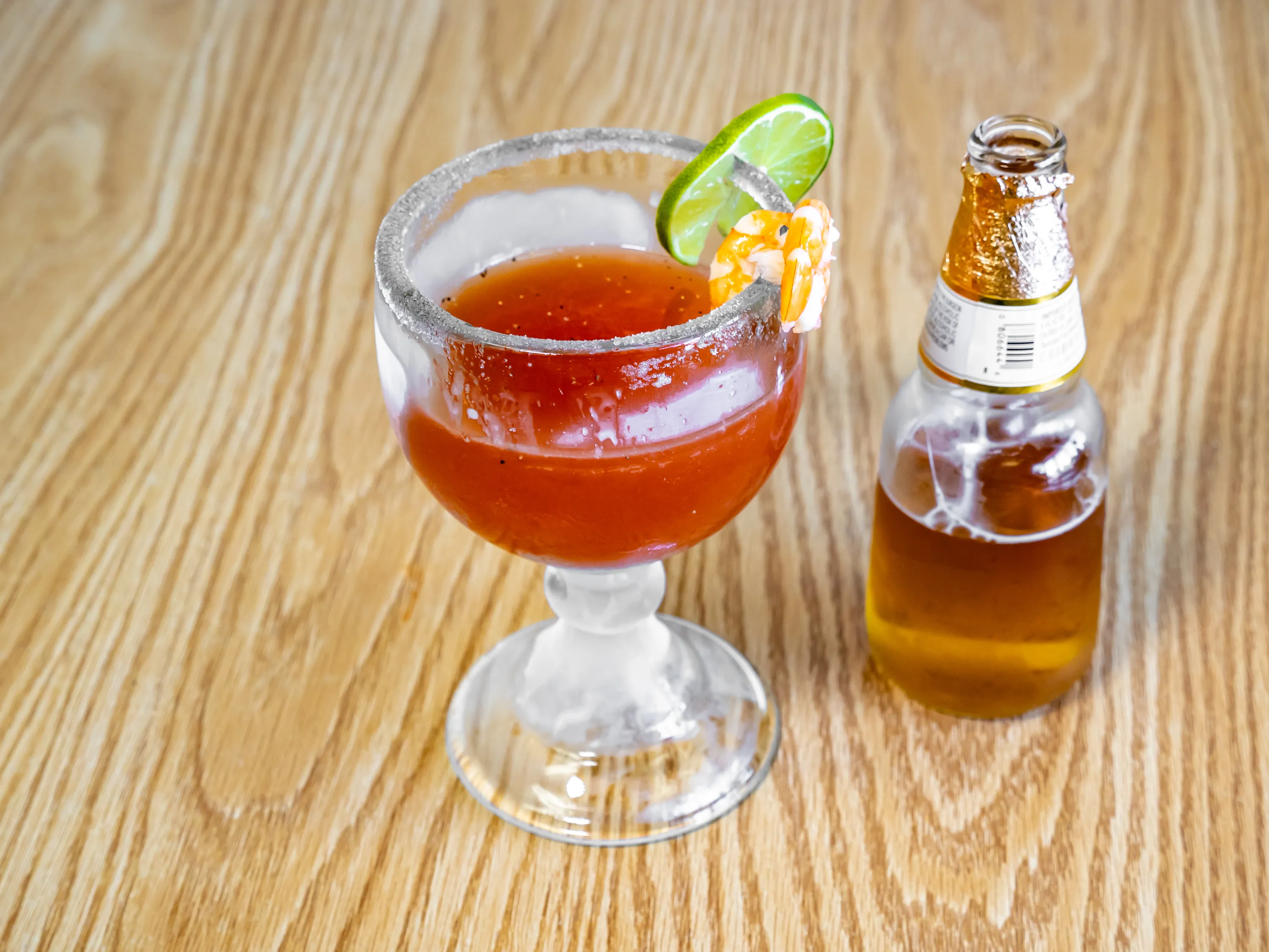 Michelada beer cocktail