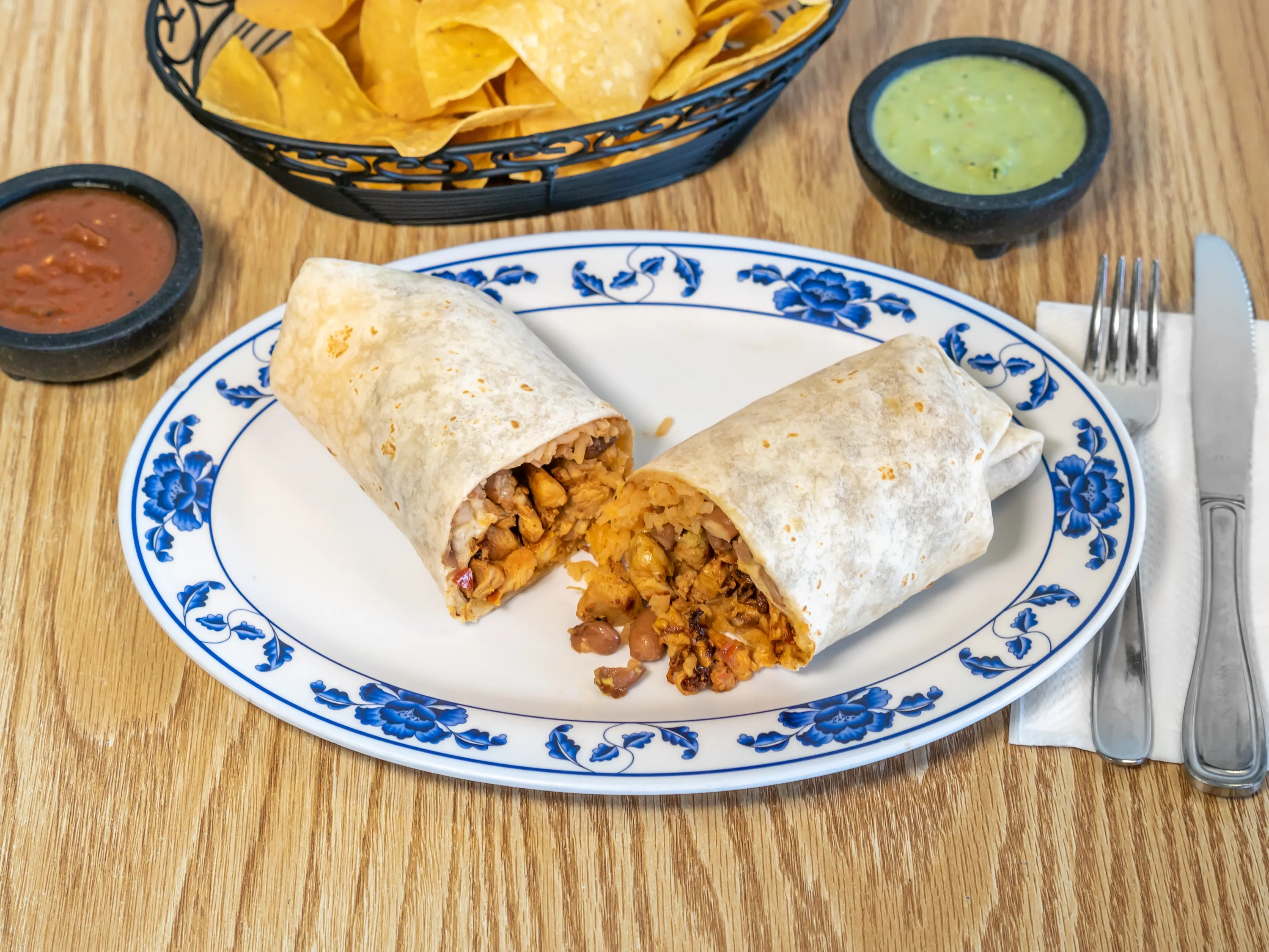 Regular burrito with grilled chicken